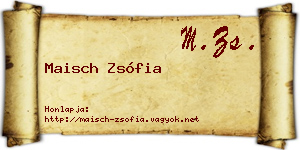 Maisch Zsófia névjegykártya